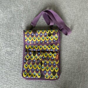 Brooklyn Industries Purple and Green Shoulder Strap 15” Laptop Case Bag